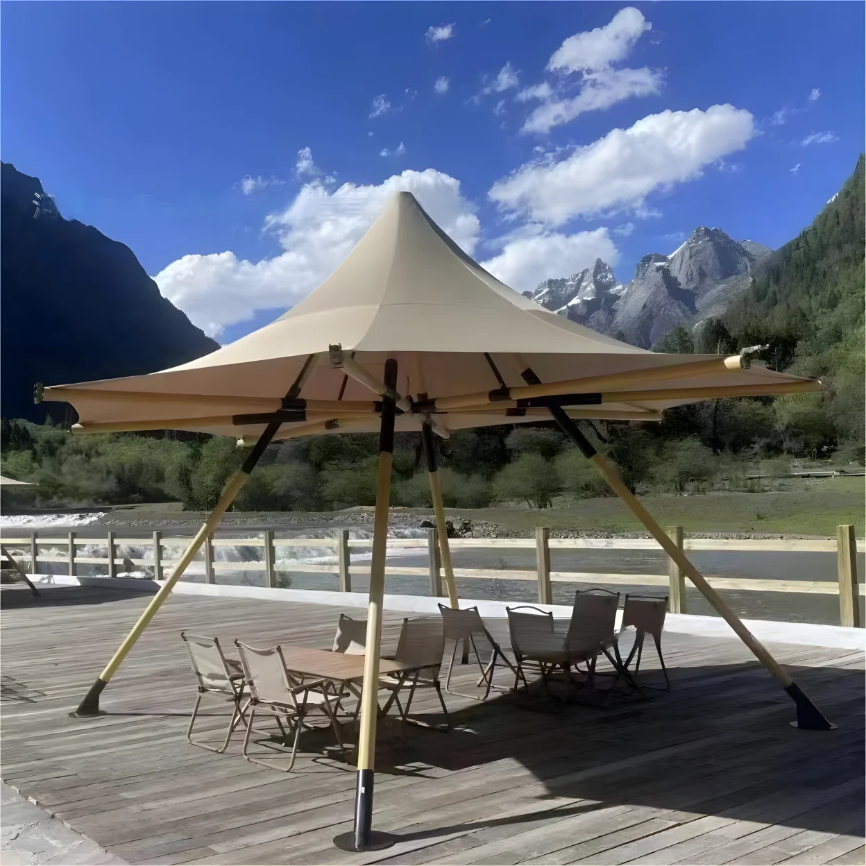 

Factory Portable Large Waterproof Canvas Tent for Outdoor Camping for Wedding Events and Parties Small Hat Tent Design
