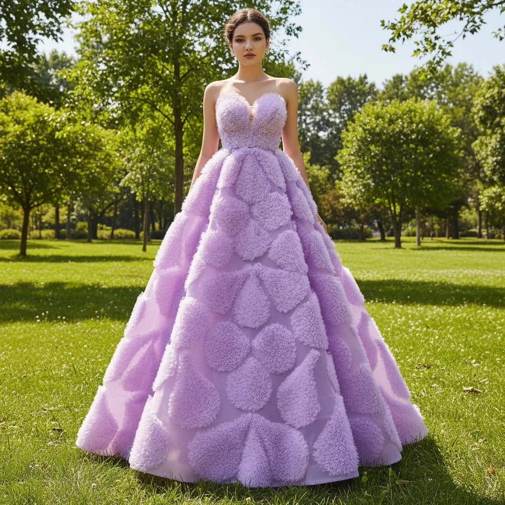 

Платье-дебютантка цвета лаванды Rosymae с юбкой с рюшами, свадебное платье с вырезом в форме сердца для Quinceañeras, шарики для официальных мероприятий