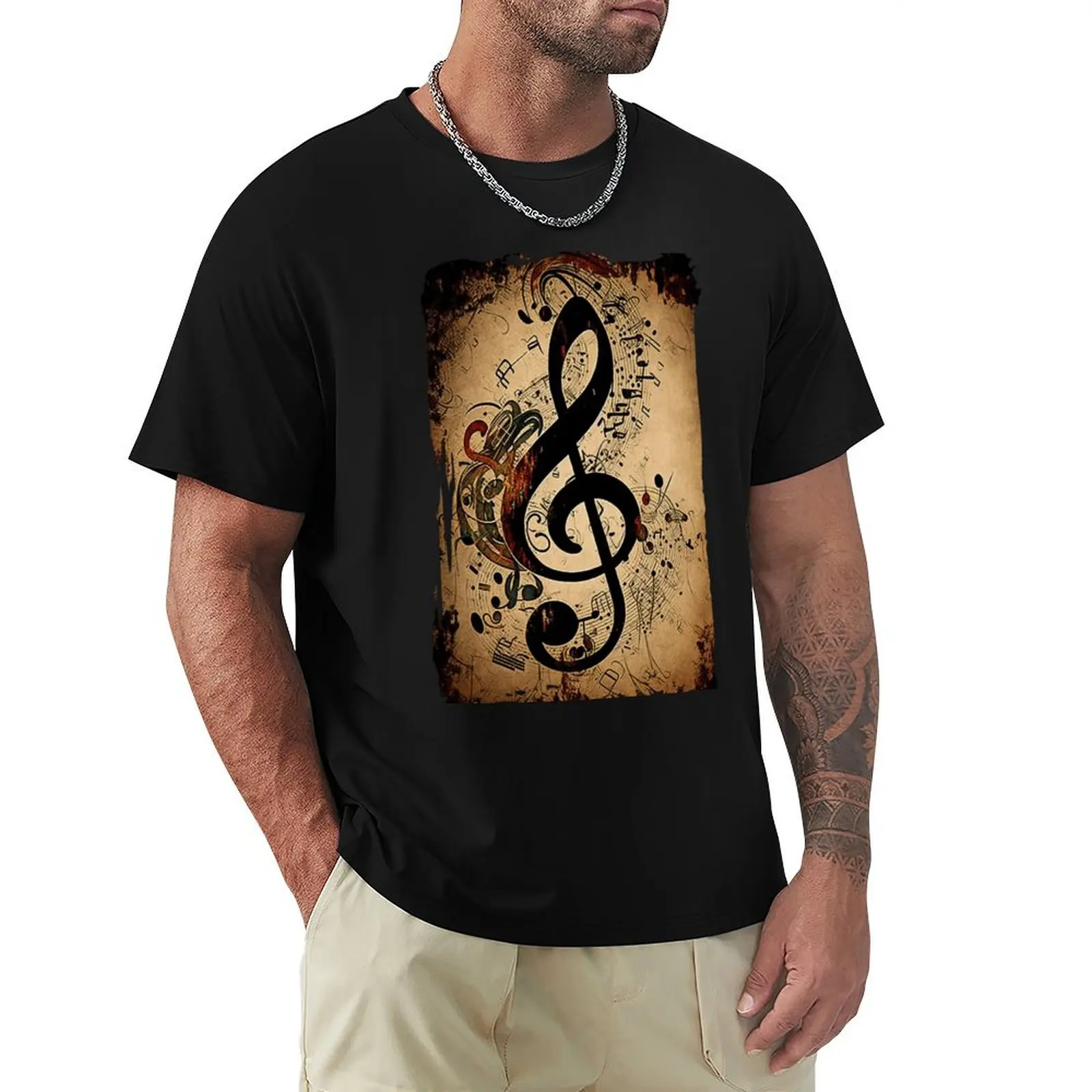 Abstract color treble clef T-Shirt essential t shirt T-Shirt