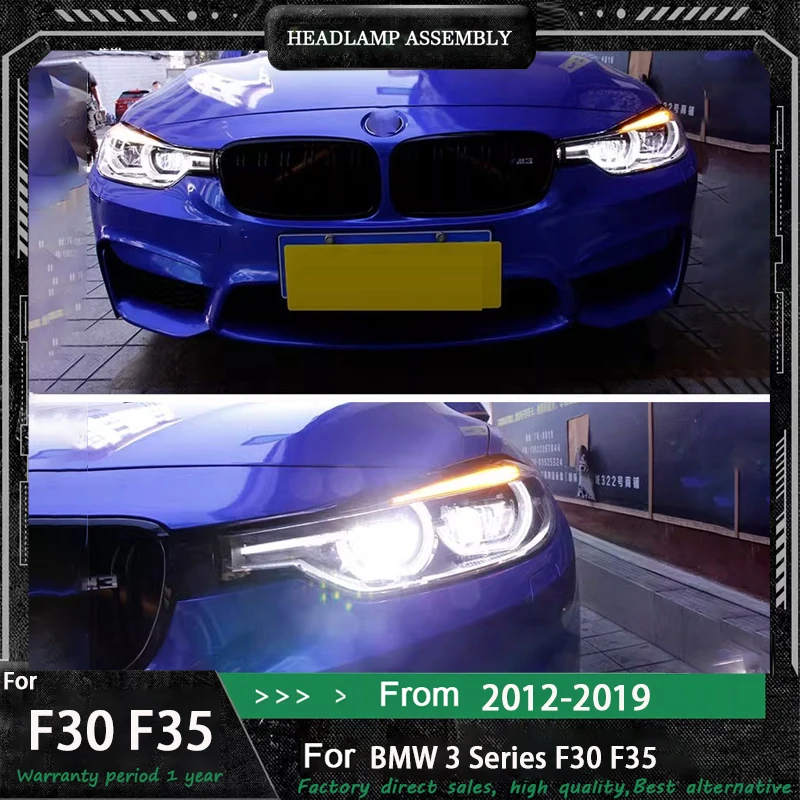

Для BMW F30 фары 2013-2018 F35 ALL светодиодные фары 320i 318i 325i DRL Angel Eye Beam автоаксессуары RHD LHD фара