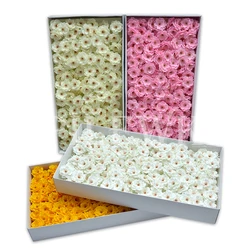 10/50Pcs 8x7cm Sakura (1ps=3 Head) Artificial Cherry Blossom Romantic Valentine's Day Gift Wedding Home Decoration Soap Flowers