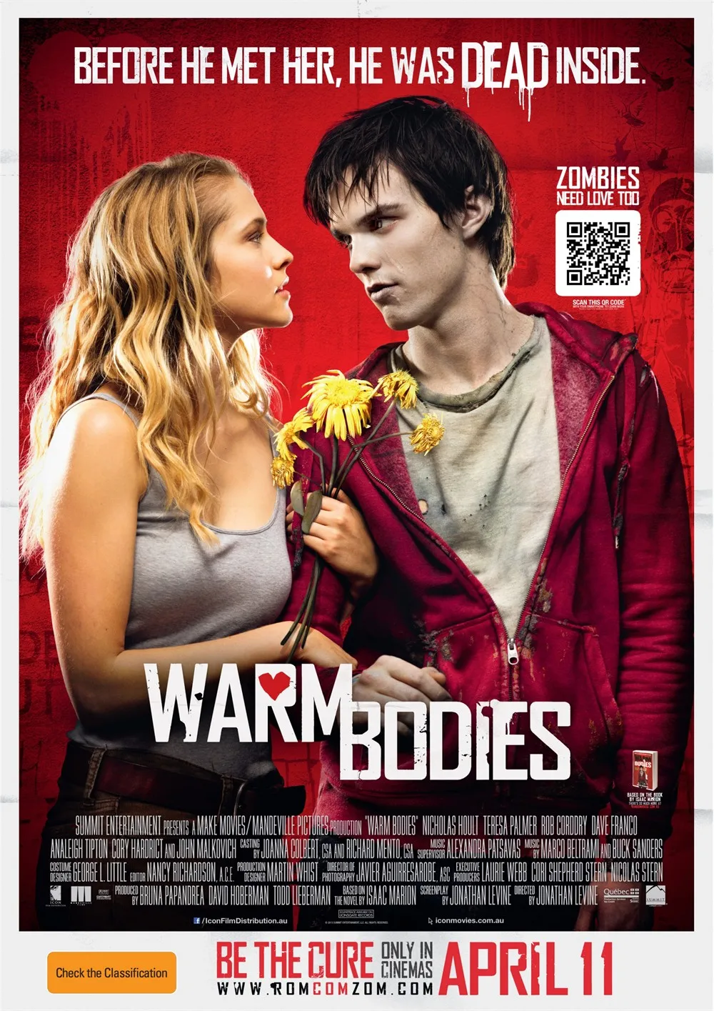 Film Warm Bodies (2013) Fotoafdruk Poster Wall Art Rome Decoratie