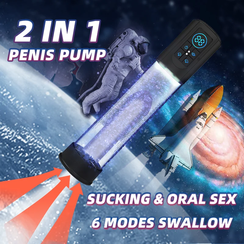 Electric Penis Pump IPX7 Waterproof Adult Sex Toys Dick Enlarger for Men Erection Penis Enlargement Masturbator Sex Toys for Men