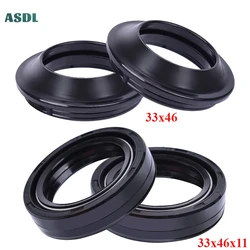 33X46X11 Motorcycle Front Fork Damper Oil Seal and Dust seal 33*46*11 for HONDA CB400 for Kawasaki for Suzuki GSX250 for KYMCO