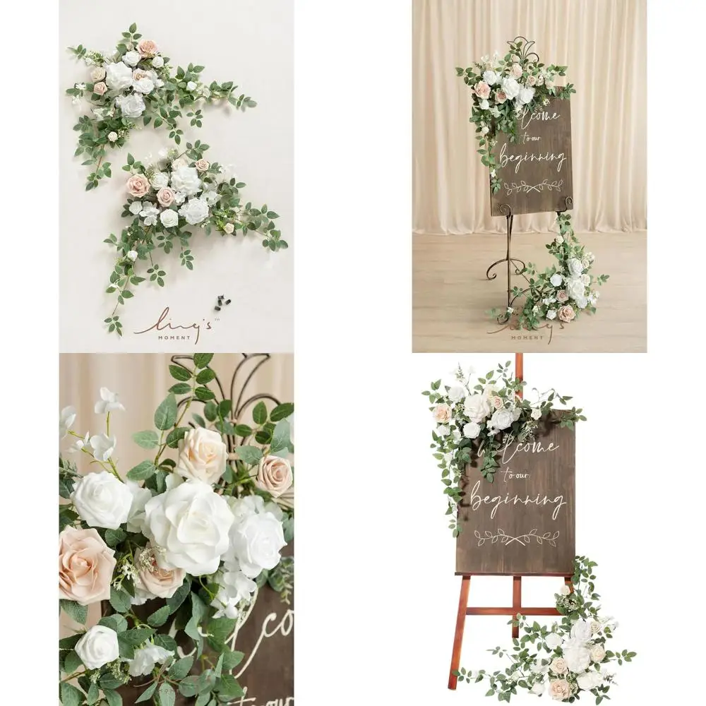 

Искусственные свадебные цветочные гирлянды с розами и зеленью для церемонии и торжества