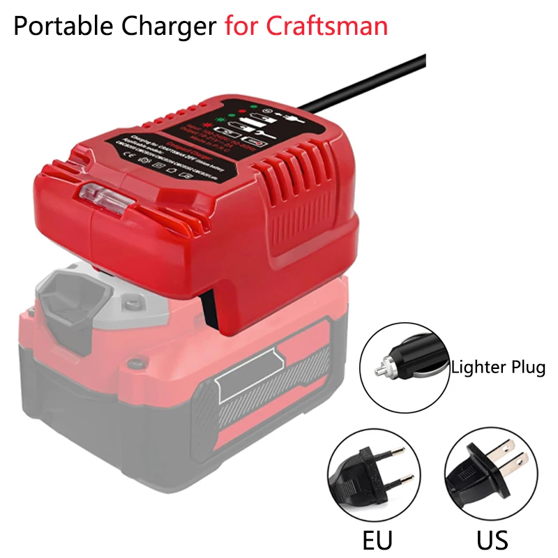 

Портативное мини-зарядное устройство для литий-ионного аккумулятора Craftsman 20 В, для CMCB204 CMCB202 CMCB209 CMCB205 с выходом 2 А, автомобильное зарядное устройство