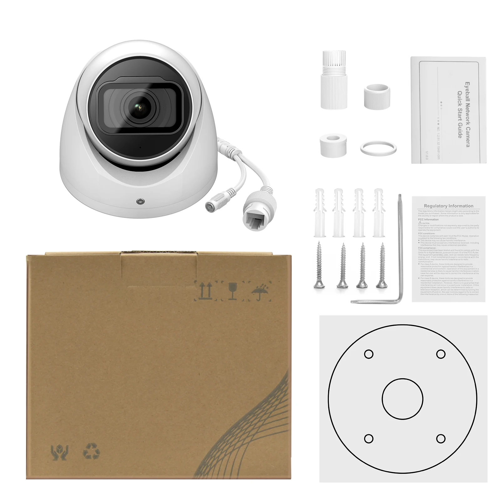 Vikylin 4ch NVR 6mp IP camera SMD 4.0 Video Security System H.265+ video recorder CCTV camera system Kit Support APP View HDD 2T