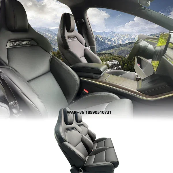 

Luxury Car Seat Cover for Model S Model X Car Leather Seats Cover Customized Car Accessories Front Rear Seat Cover