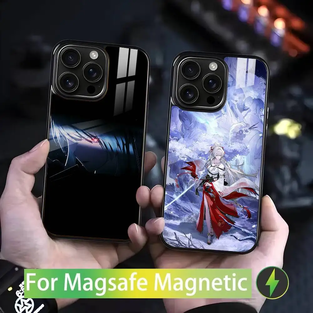 

H-hiyuki Phone Case For IPhone 17 16 15 14 13 12 11 Pro Max Plus Mini Magsafe Mirror Wireless Magnetic Cover