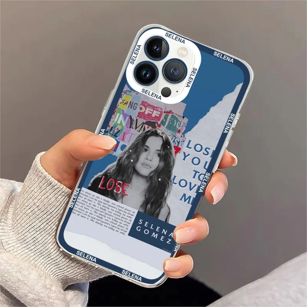 Singer Selena Gomez Phone Case For iPhone 11 12 Mini 13 14 15 Pro Max Transparent Shell