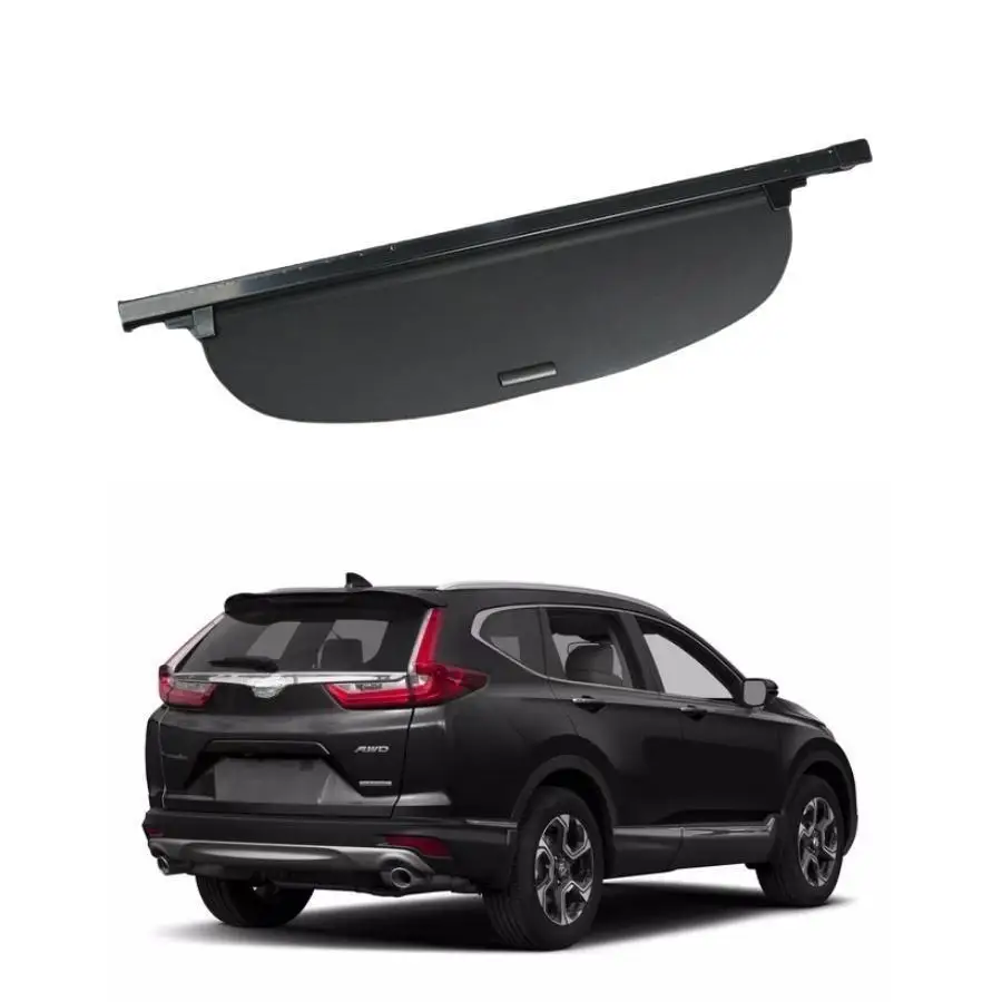 

Black Canvas Rear Trunk Shade Retractable Cargo Cover for Honda CRV 2017-2022