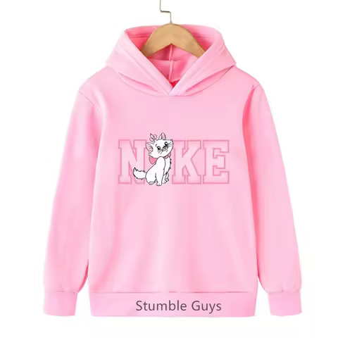 3-13 Years Kids Clothes Disney Marie Cat Hoodie Set Boys Spring Autumn Cartoon Sonic Marios Outerwear Girls Game Sweatshirts
