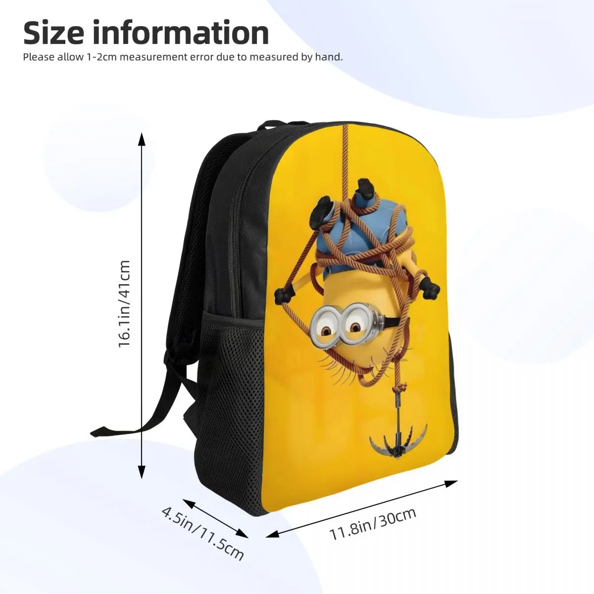 Gepersonaliseerde M-Minions Rugzak Heren Dames Mode Boekentas voor School College Comedic Cartoon Tassen