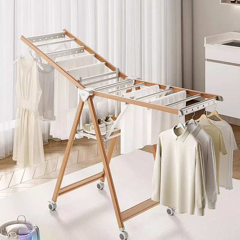 Nordic Clothes Drying Rack Stylish Adjustable Laundry Hanger Foldable Drying Rack Trouser Indoor Arara De Roupa Home Decor