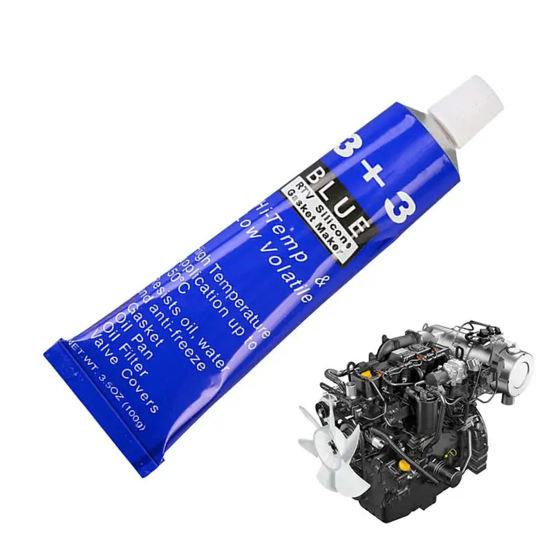 Car Engine Sealant 3.5oz Oil Pan Silicone Sealant Waterproof Auto Parts Sealant High-Temp Resistant For Engine Case Protection