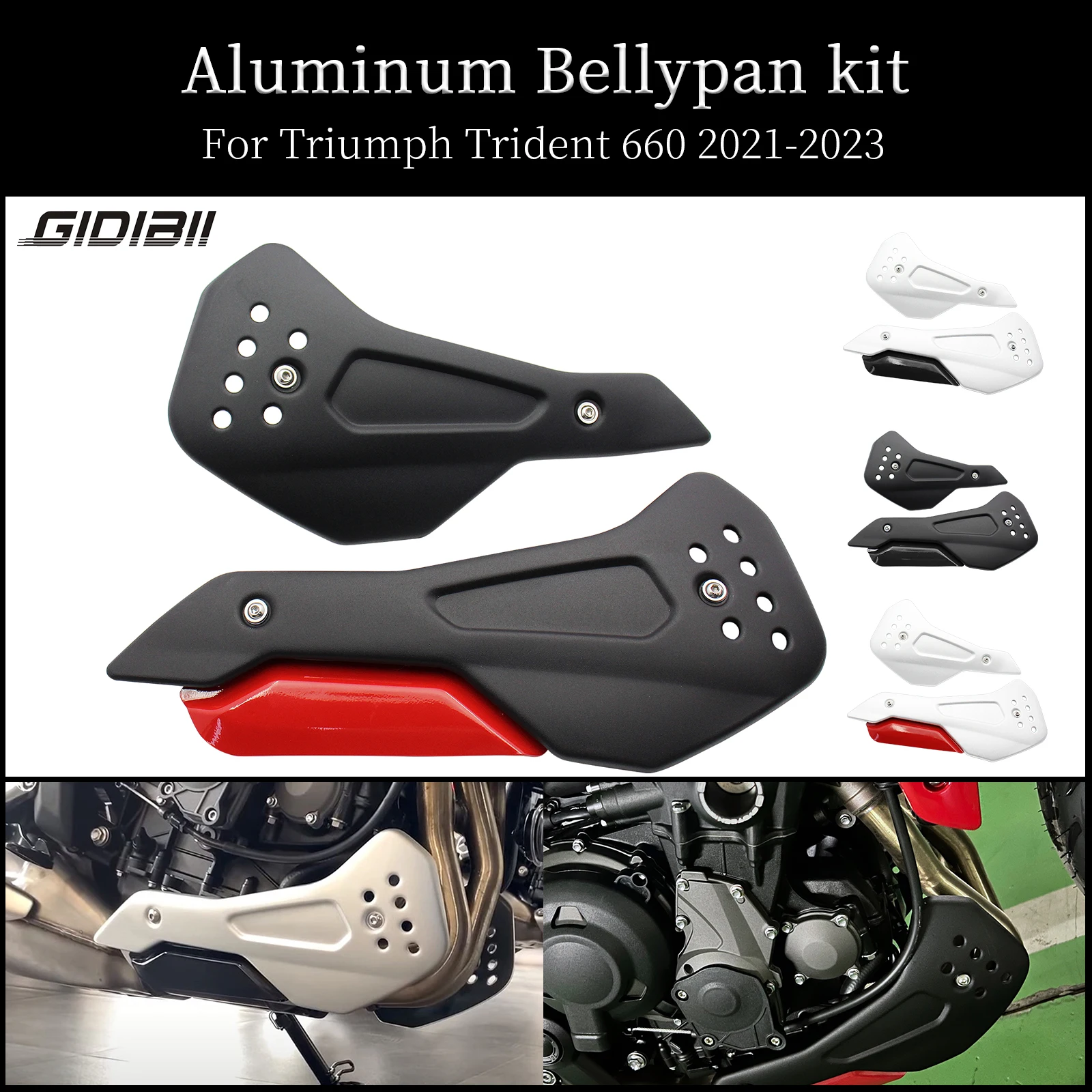 

Lower Engine Spoiler Cowling Fairing Belly Pan For Triumph Trident 660 2021-2023 Aluminum Motorcycle