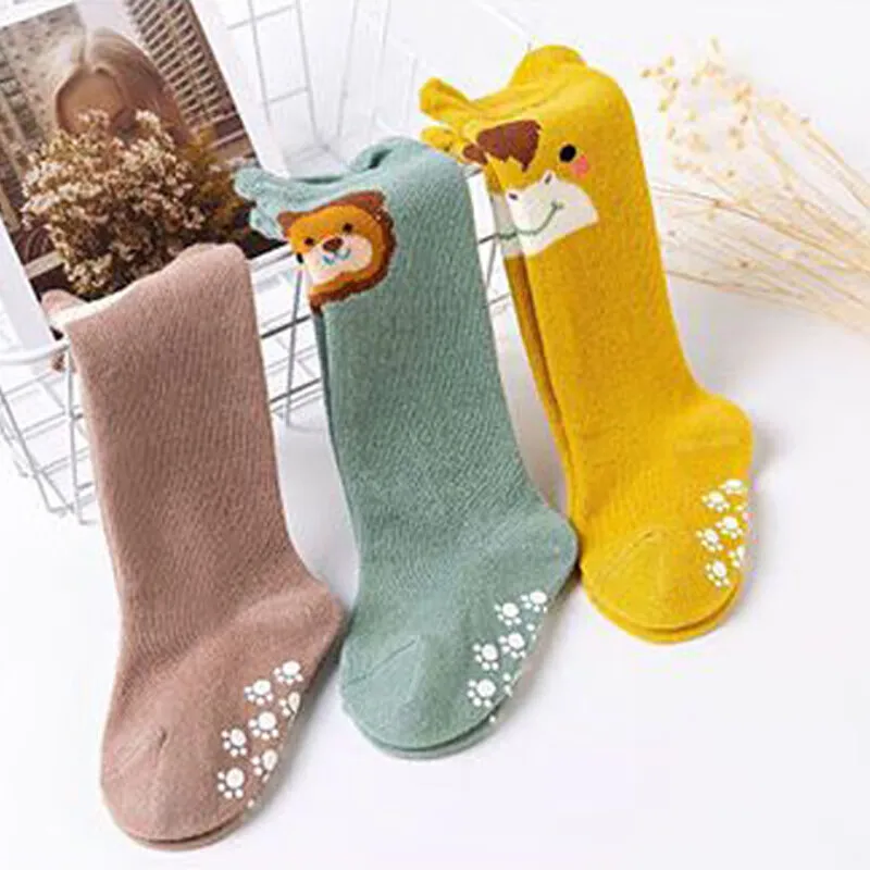 Calcetines de bebé, medias de otoño para bebé, artículos antideslizantes de algodón para bebé, calcetines de suelo, accesorios para bebé, calcetines para recién nacido, 3 pares