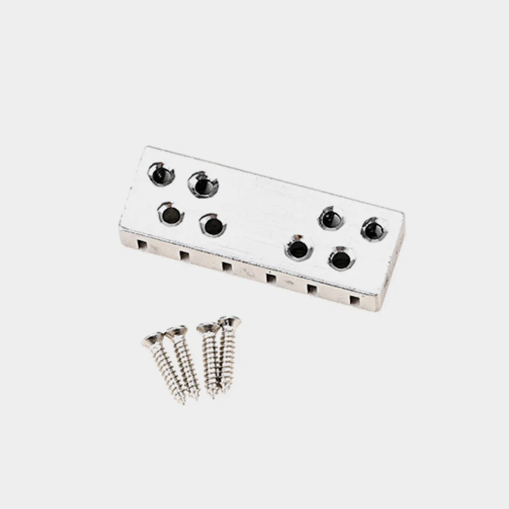 

6 String Locking Nut Zinc Alloy Portable Easy Replace for Headless Electric Guitar Parts Guitar Supplies 6 String Locking Nut