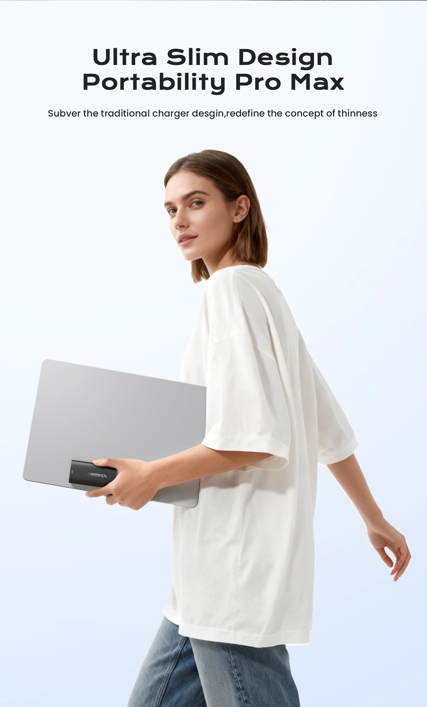 67W GaN USB-C-Ladegerät, schnelles Laden 4.0, PD3.0, PPS, tragbares, ultradünnes Typ-C-Ladegerät für iPhone, Samsung, Macbook, Laptop – Detail 10
