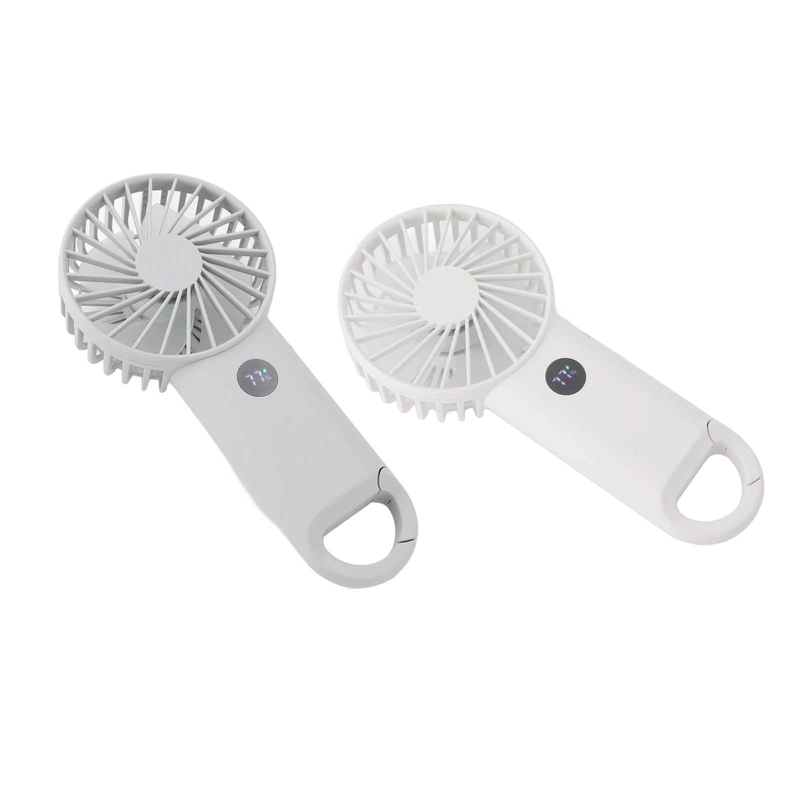 مروحة محمولة خفيفة الوزن وصامتة وشاشة رقمية ذكية ومروحة تبريد صغيرة قابلة لإعادة الشحن عبر USB للمنزل للأنشطة الخارجية