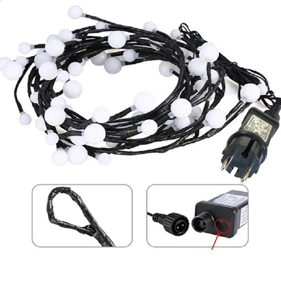 8 modos UE/EE. UU. enchufe 2,5 M 72LEDs rama vid cadena luces impermeable guirnalda luces de hadas para el hogar Navidad decoración del banquete de boda