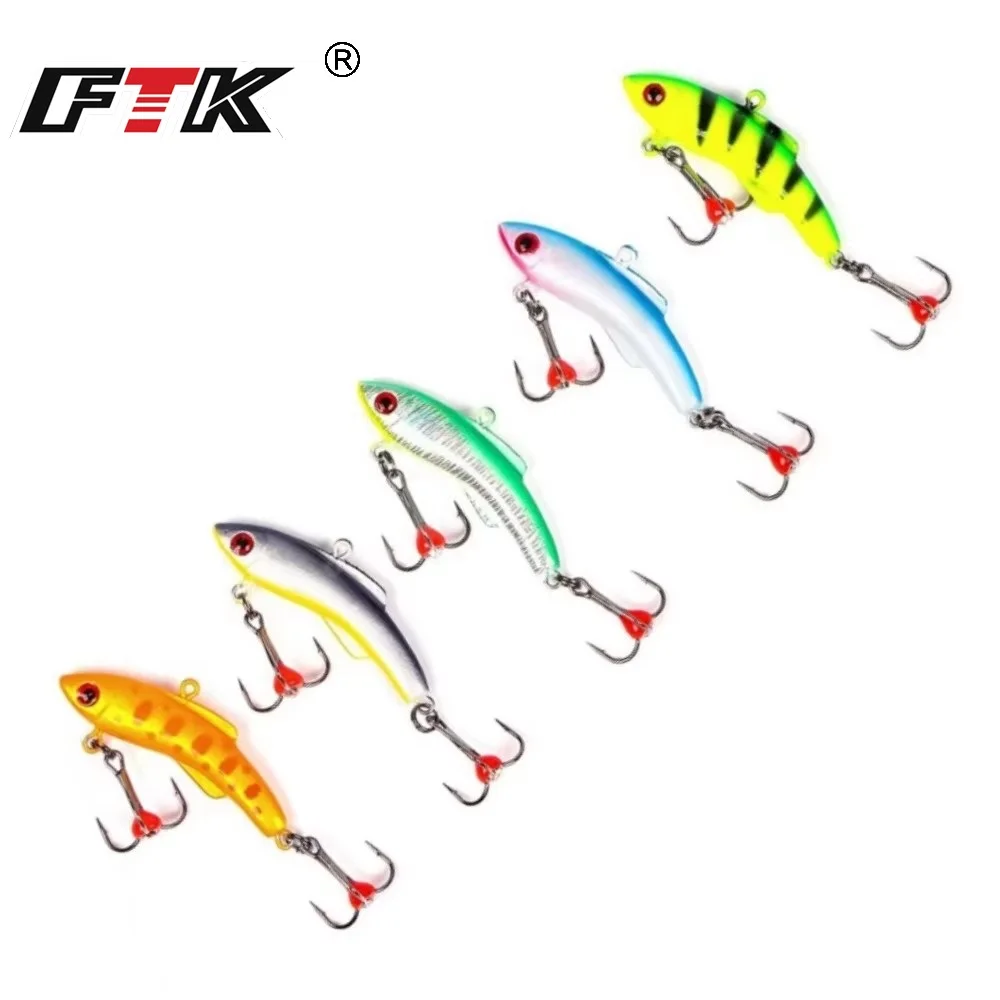 FTK Ice Fishing Lure Balancer 4.3cm/15g 5cm/25g 5.5cm/30g Winter Fishing Baits Jigging With Treble Hooks Accessories