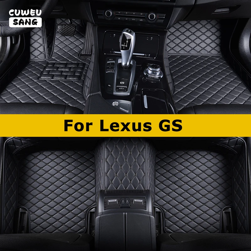 CUWEUSANG Custom Car Floor Mats For Lexus GS GS200t GS250 GS300 GS350 GS430 GS450h GS460 Auto Carpets Foot Coche Accessorie