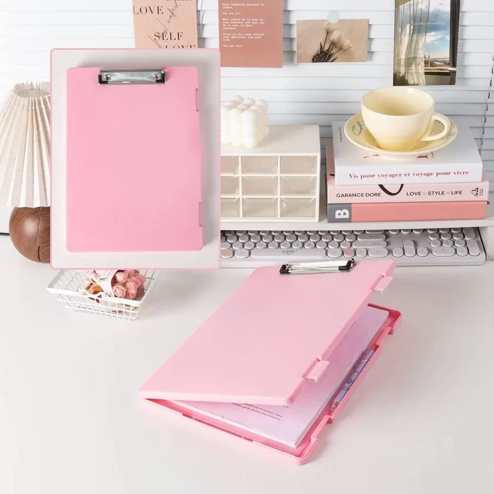 Durable Multifunctional A4 Folder Clamp Storage Box Large Capacity Writing Storage Integrated Writing Pad Data Storage Box