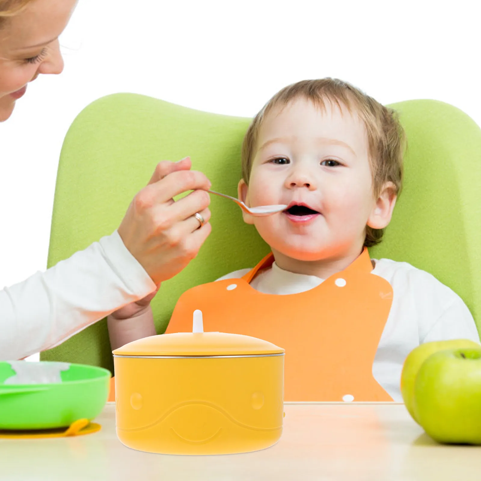 

Stainless Steel Baby Feeding Bowl Thermal Insulation Suction Cup Complementary Food Bowl Anti-Scald Kids Feeding Tableware