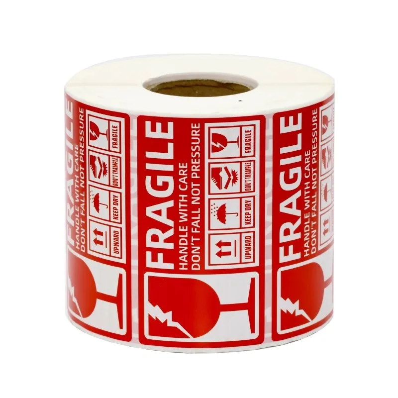 

1000pcs Fragile Product Labels With English Fragility Warning Express Labels Diy Suppliesm Disposable Labels Fragile Stickers