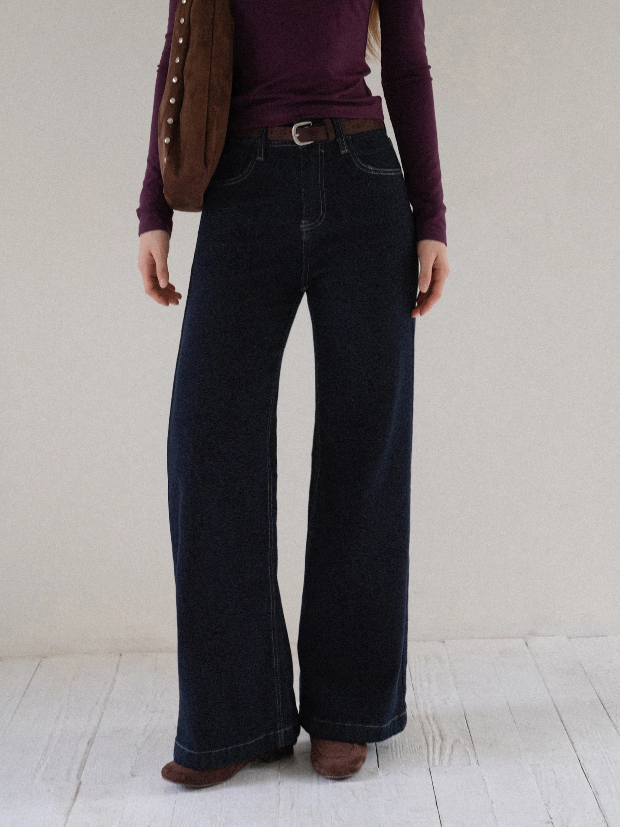 

Джинсы женские EGGKA, винтажные, синие, зауженные к низу, с высокой талией, свободные, повседневные, длинные, из денима