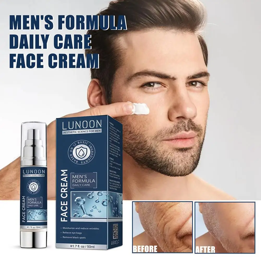 Crema hidratante de ácido hialurónico reafirmante para hombres, bolsas de ojos reparadoras antienvejecimiento, cuidado facial, envío directo, 50ml