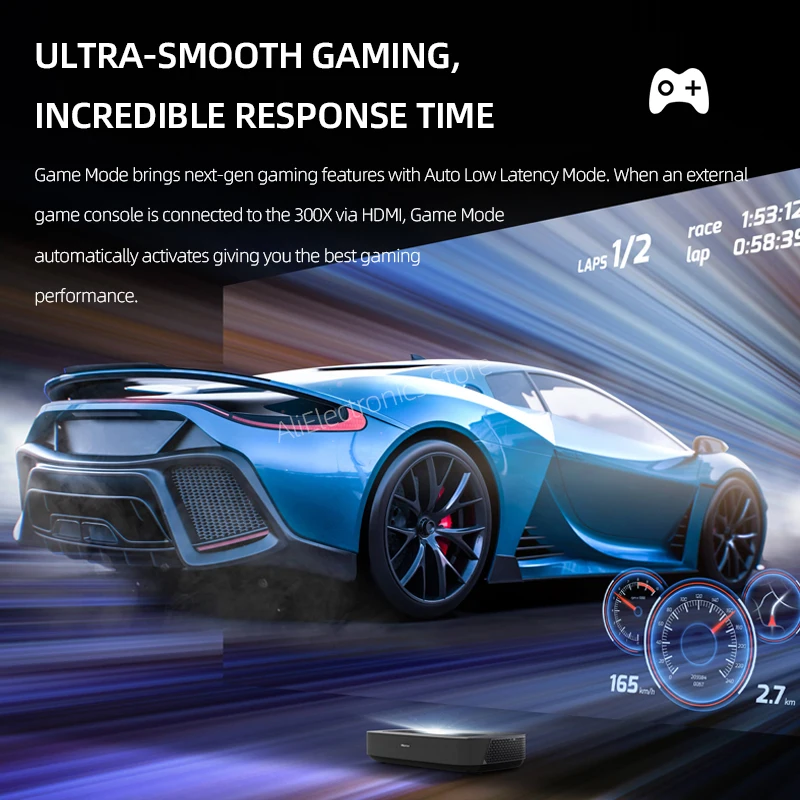 جهاز عرض هايسنس ثلاثي الألوان 300X تلفزيون قصير للغاية UST 4K جهاز عرض ذكي MEMC للعناية بالعين للمسرح المنزلي #6