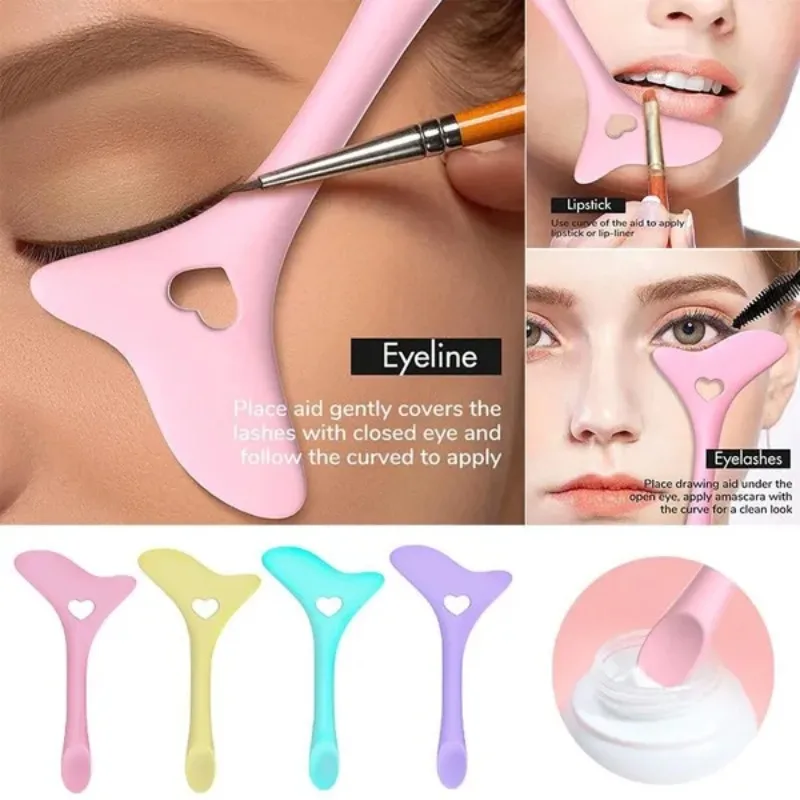 Make-up Pinsel Halter Multifunktionale Silikon Eyeliner Schablonen Mascara Zeichnung Lidschatten Applikator Applikator Make-Up-Tool