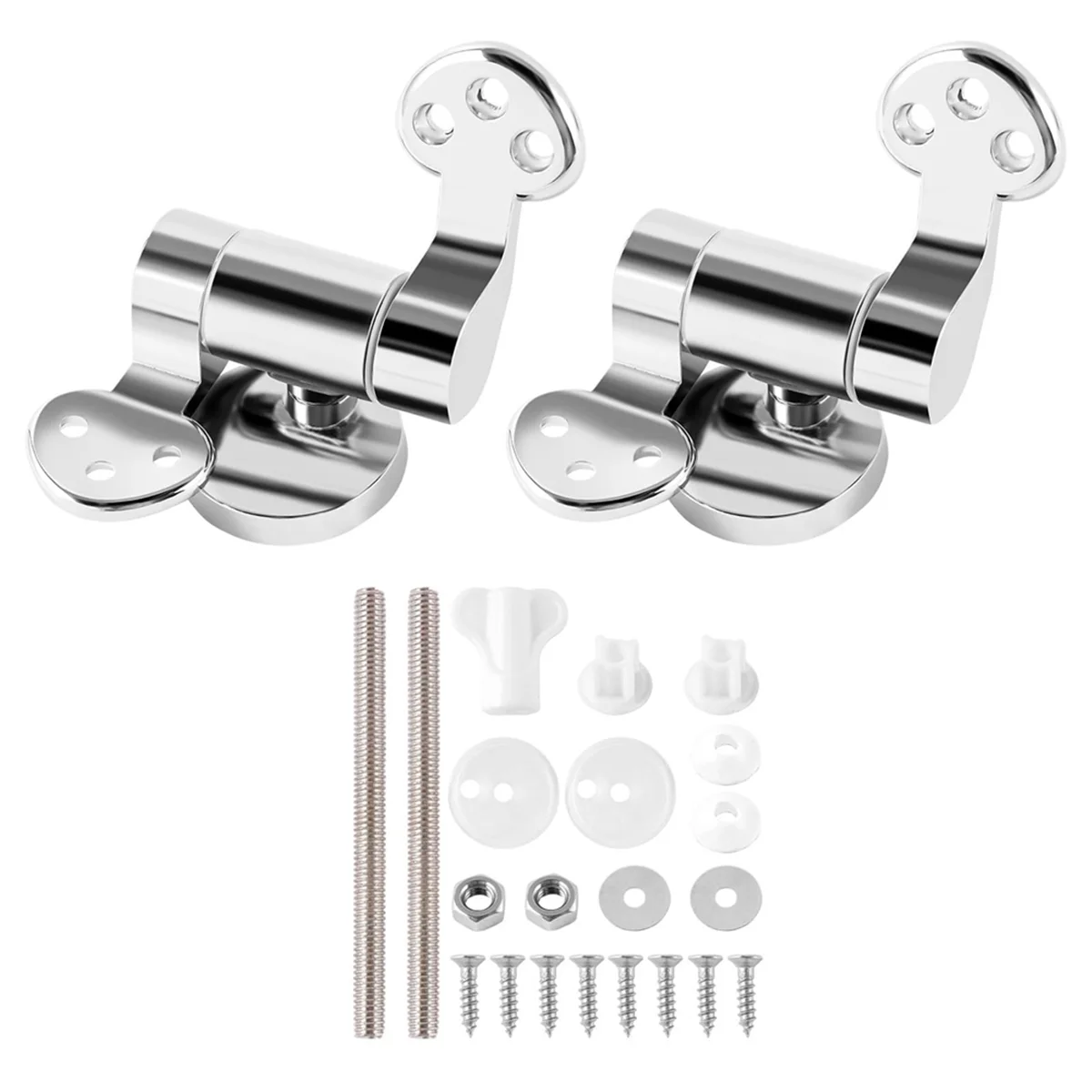 Toilet Seat Hinge 1Pair Replacement Stainless Steel Hinges for All Toilet Seat Cover Lid Soft Close Toilet Seat Fittings