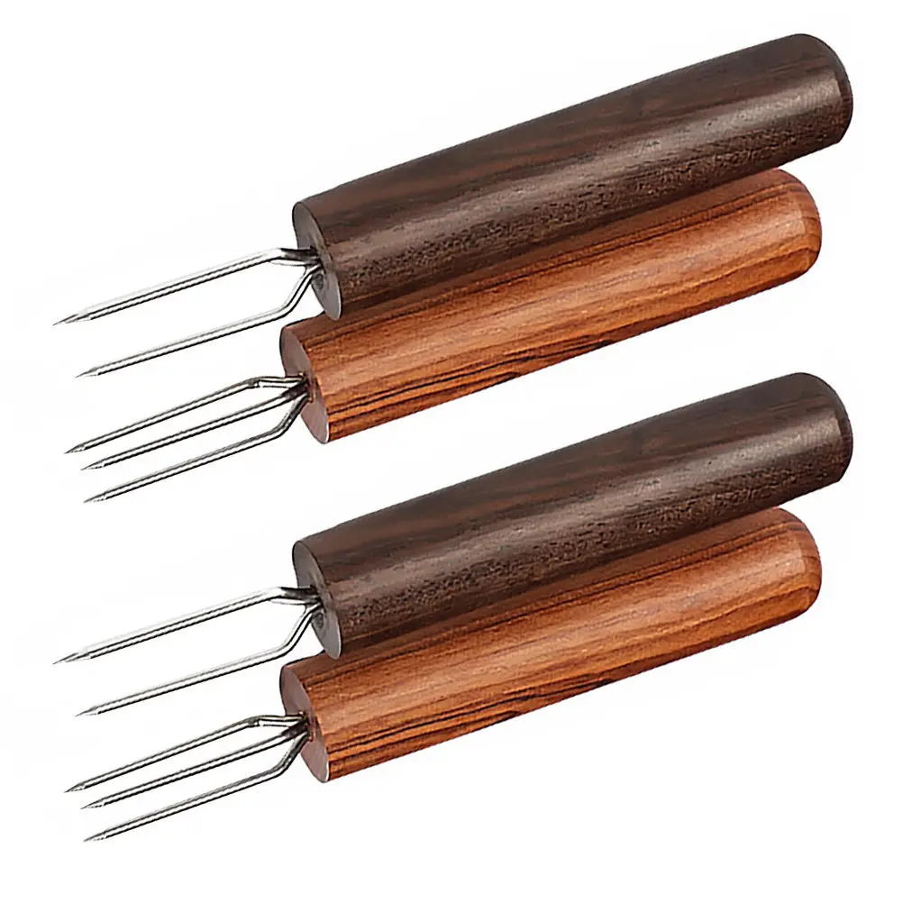 

4Pcs Thickened Wood Moxa Cone Holder Fork Moxibustion Extender Portable Safe Handheld Therapy Tool Household Moxibustion