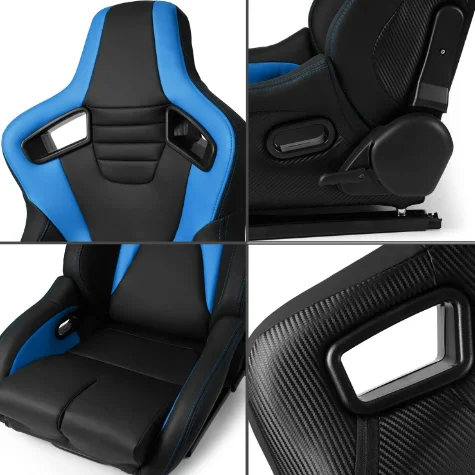 JBR 1095 Universal Driver Car High Quality Leather Adjustable Sport Simulator Gaming Sim Racing Seats