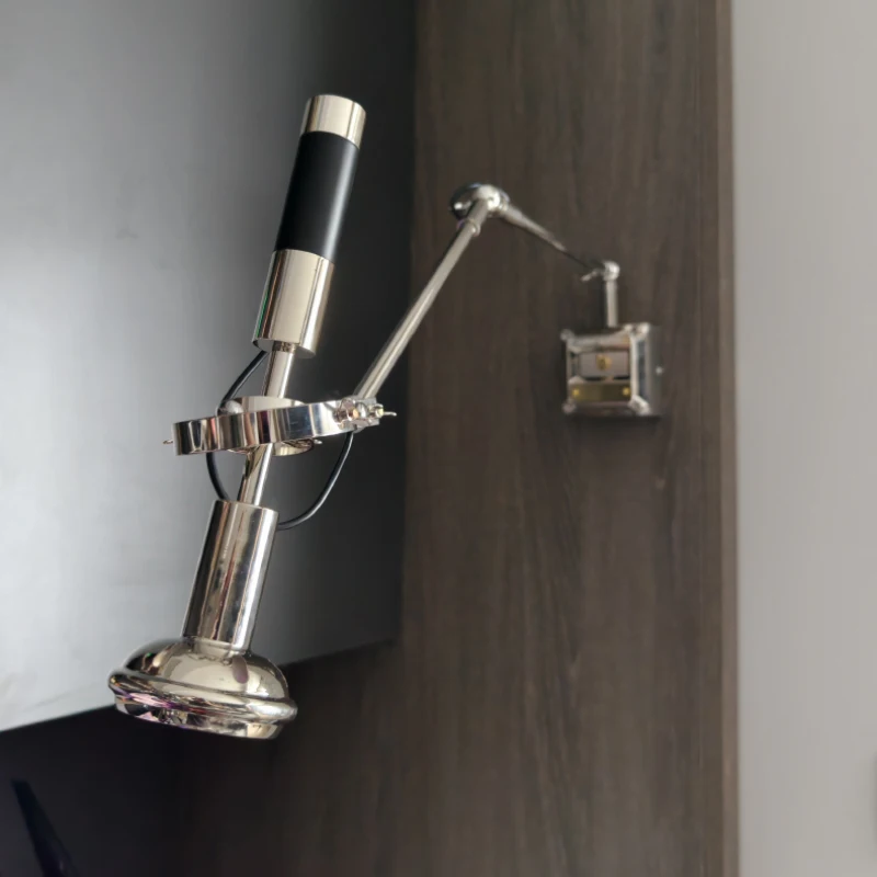 2026 Novelty Chrome Metal Wall Lamp With Switch New Style Rotatable GU10 Bulb Bedroom Reading Study Lighting Sconce view 6