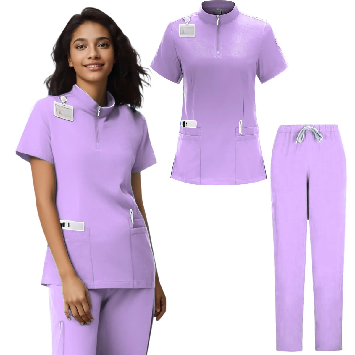 Nuove uniformi ospedaliere elastiche Scrub camici da laboratorio medico uniforme da infermiera tuta da Scrub Unisex abbigliamento medico per donna Set da jogging