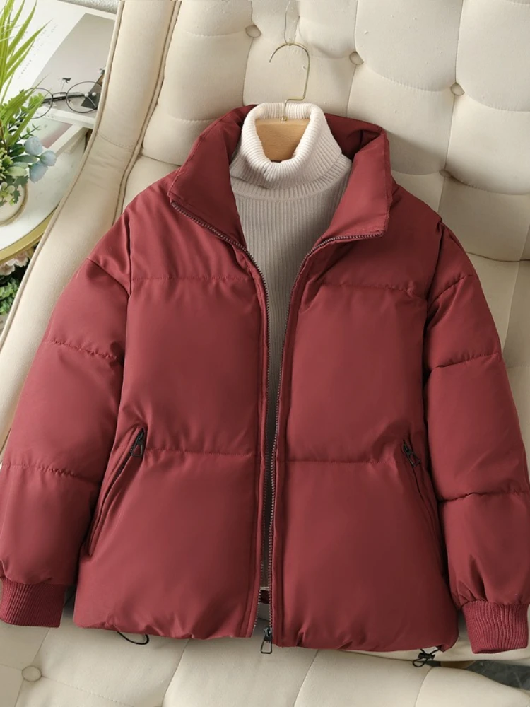 جديد الشتاء سميكة القطن معطف سترة للنساء العصرية تنوعا طالب الكورية نمط فضفاض صالح مبطن سترة قصيرة القامة #5