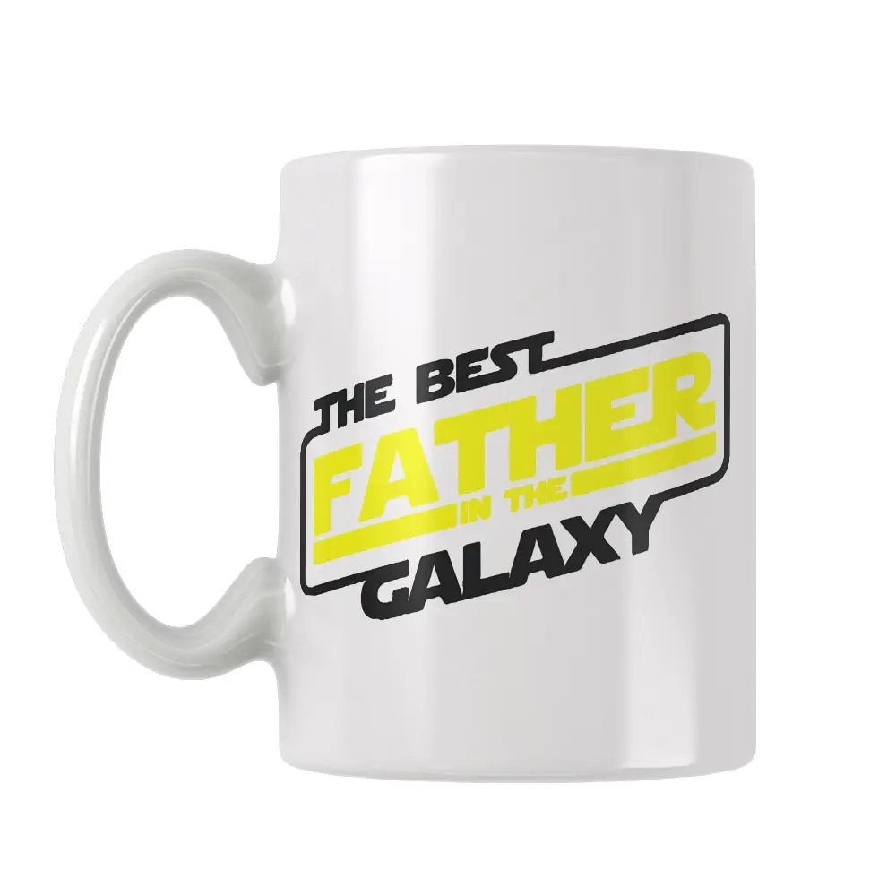 Best Dad in The Galaxy Mug Coffee Cup White Ceramic Father's Day Cute Funny Birthday Gift Ideas