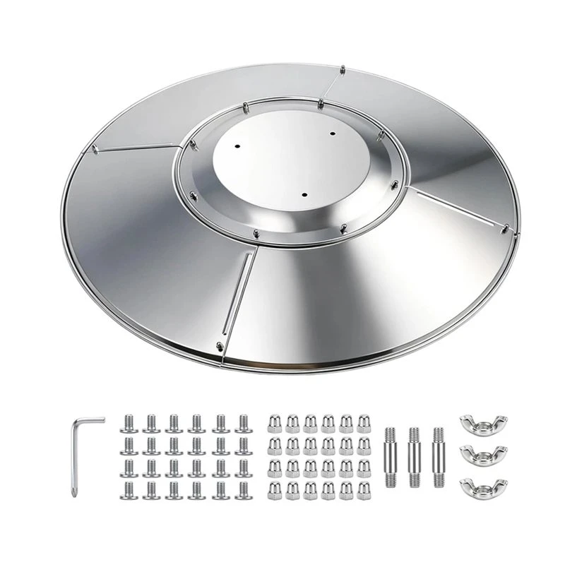 ABRN-Top Dome Replacement Parts For Outdoor Heaters, 5 Panel Reflector Shield, Fire Sense Patio Heater