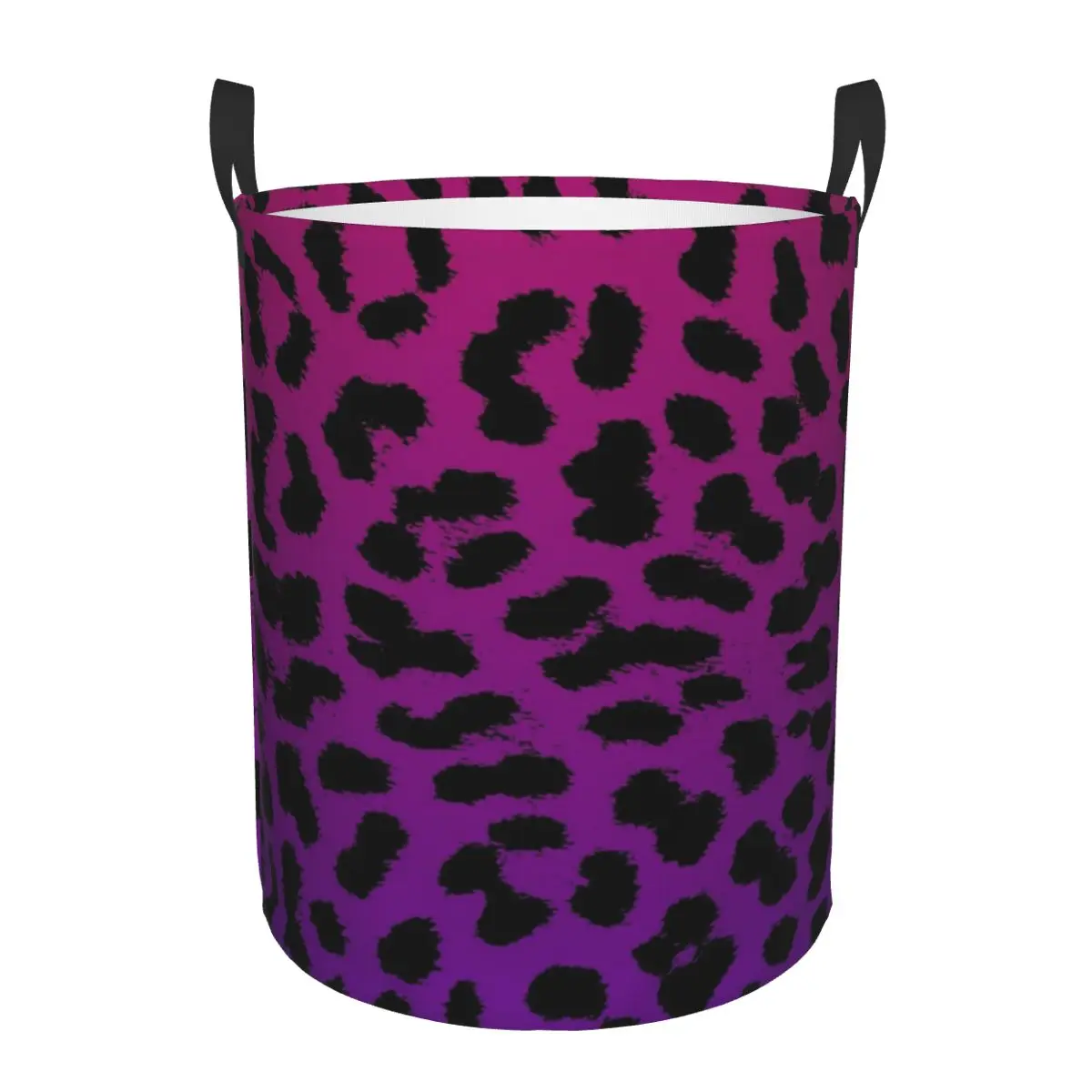 

Purple Leopard Pattern With Pink Cheetah Dirty Laundry Baskets Foldable Large Waterproof Clothes Toys Basket For Home Children's