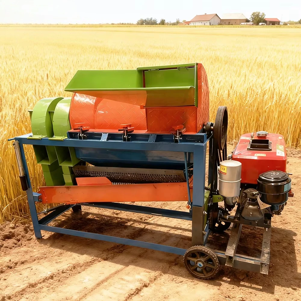 

Rice, wheat, corn and beans Heavy-duty agricultural thresher High-yield diesel Multi-purpose grain thresher