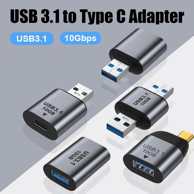 Adapter USB C na USB 3.1 10 Gb/s Adapter USB A na USB C męski na USB 3.0 A żeński do laptopa Ładowarka Power Bank