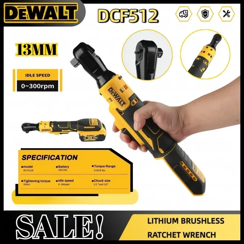 

Dewalt DCF512 Ratchet Right Angle Wrench Cordless Driver Multifunction Variable Speed Power Wrench LED Power Tools