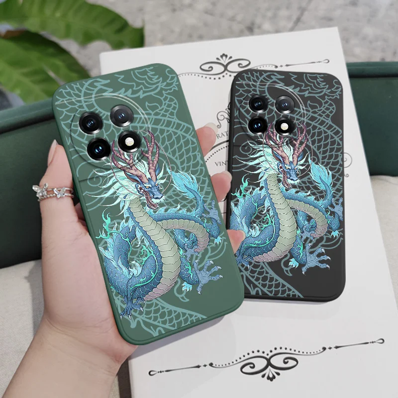 

Ancient Dragon Phone Case For Oneplus 13 13R 12 12R 11 11R 10 10R 10T 9R 9RT 9 8T 8 7 7T Pro Liquid Silicone Cover