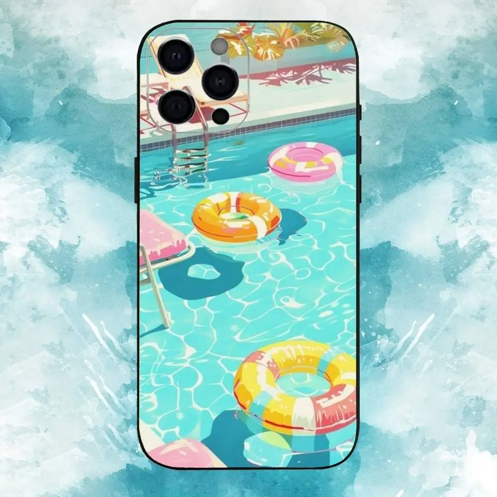 حافظة هاتف D-David H-Hockney لهاتف iPhone17,16,15,14,13,12,11 Plus، Pro Max غطاء أسود ناعم #3