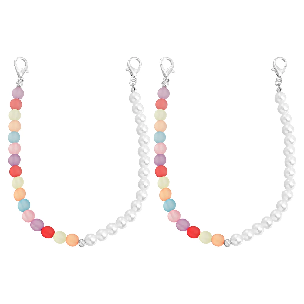 

Bohemian Shoe Chain for Sneakers Boot Imitation Pearls Colorful DIY Adjustable Shoelace Decorations Shoe Jewelry Accessories