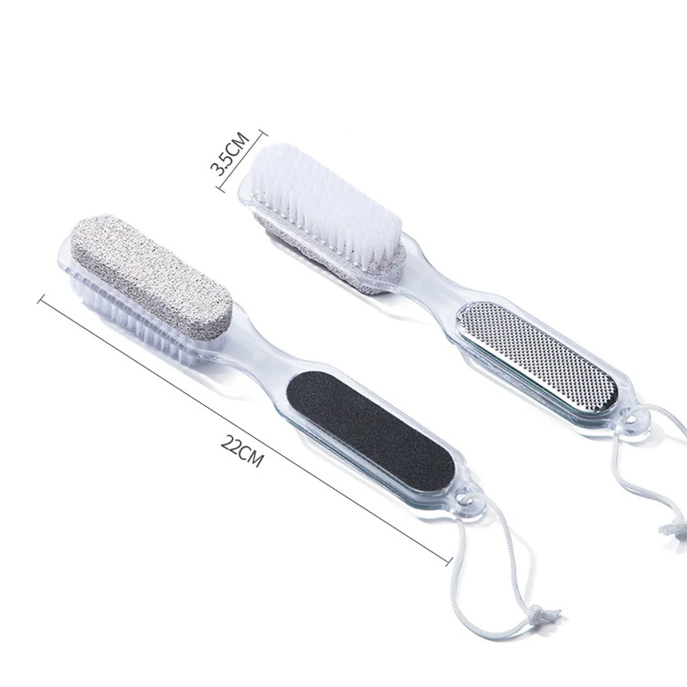 4 in 1 Foot Wand Foot Care Tool including Pumice Stone Nail Brush Foot File Callus Reducer foot care kit